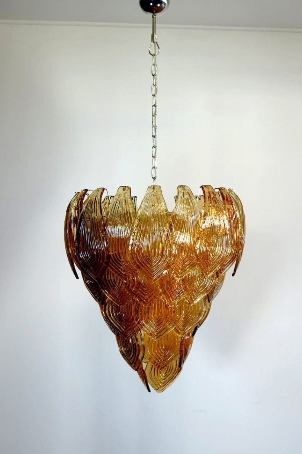 Art Style Amber Felci Glass Chandelier - view 3 | morylighting