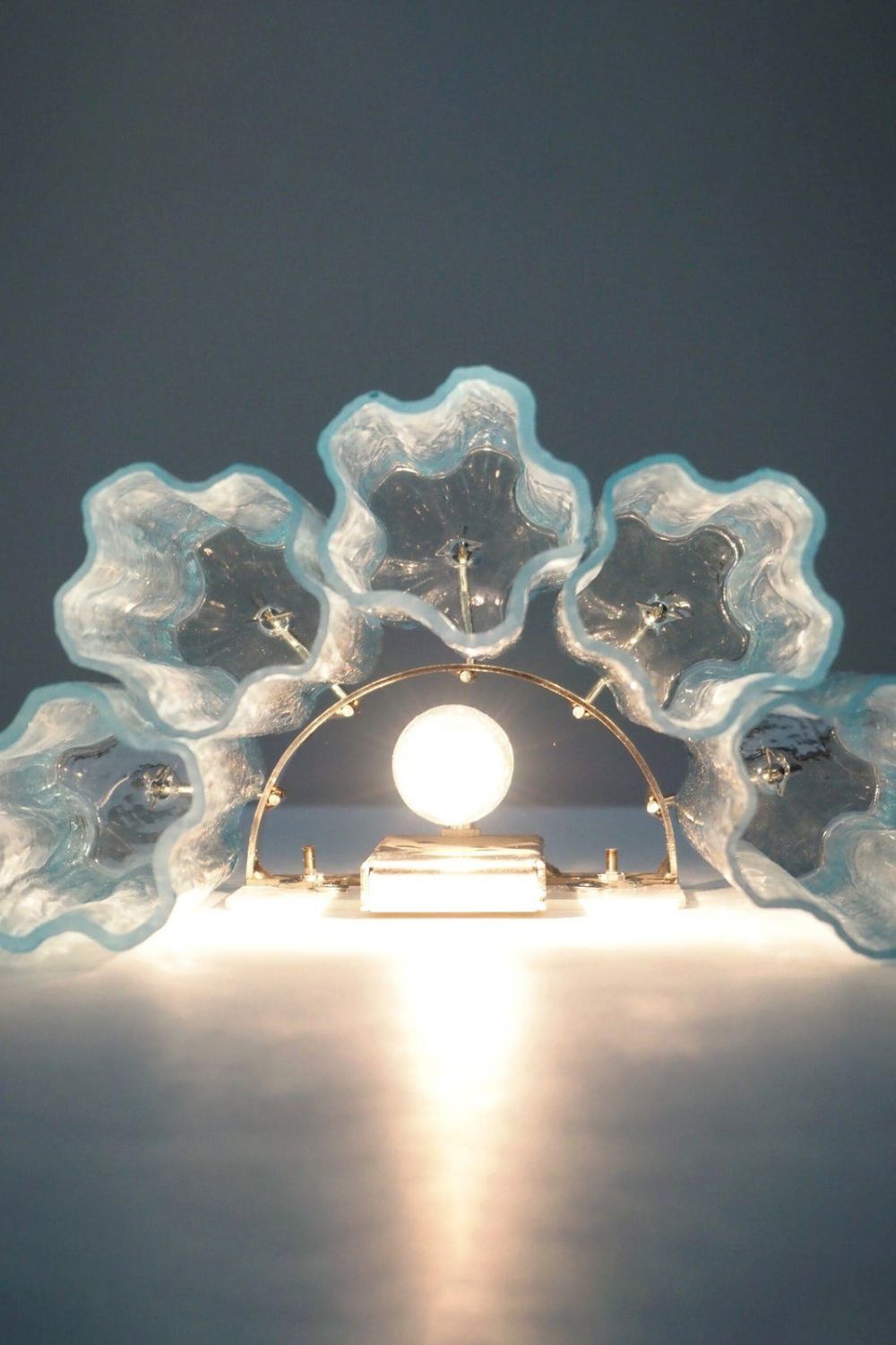 Blue Art Glass Tube Wall lamp - view 7 | morylighting