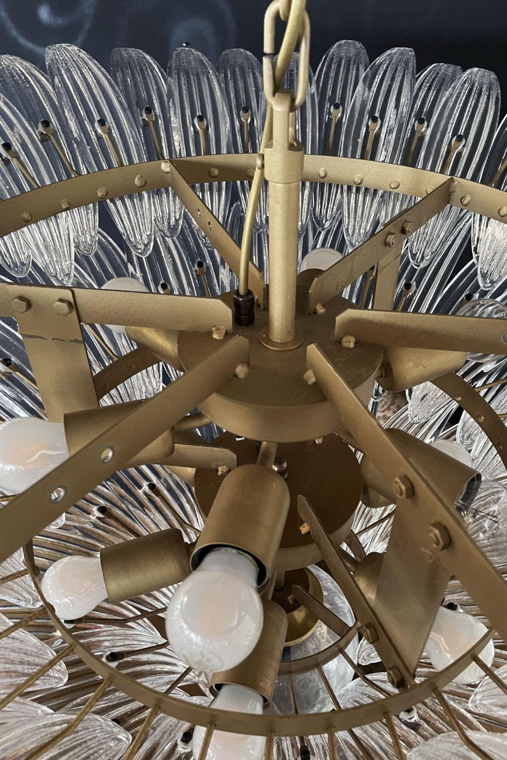 Italian Art Three-Tiered Palmette Chandelier - view 13 | morylighting