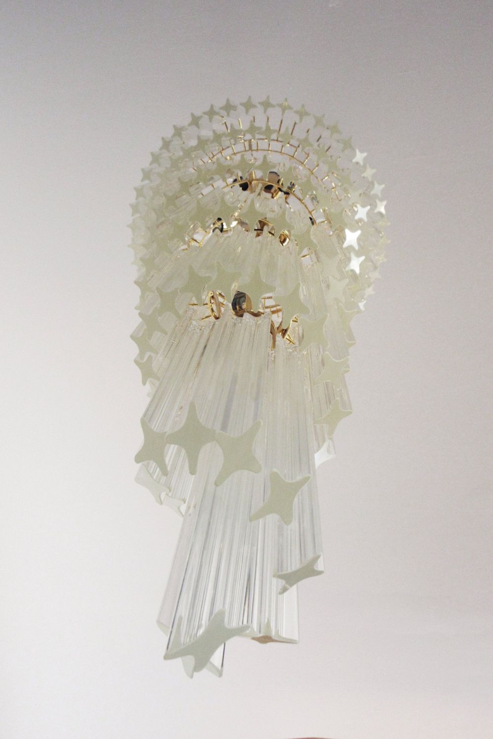 Art Style Spiral Glass Chandelier - view 10 | morylighting