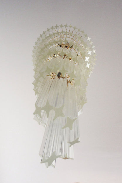 Art Style Spiral Glass Chandelier - view 10 | morylighting
