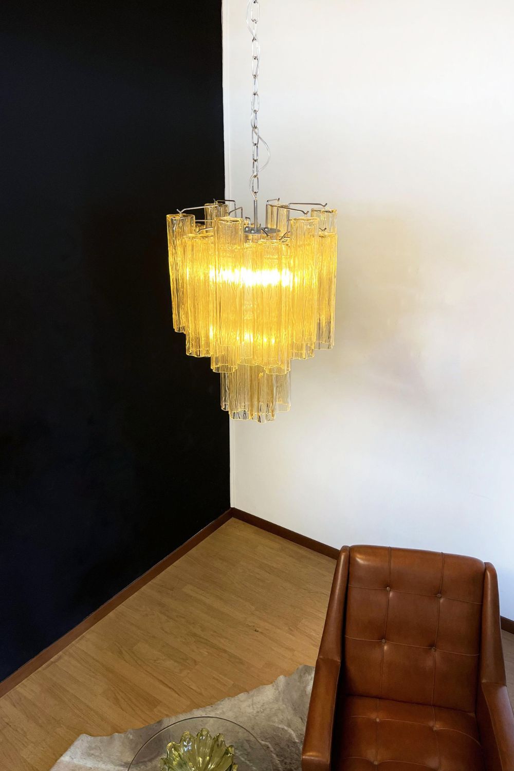 Amber Art Crystal Tube Chandelier - view 7 | morylighting