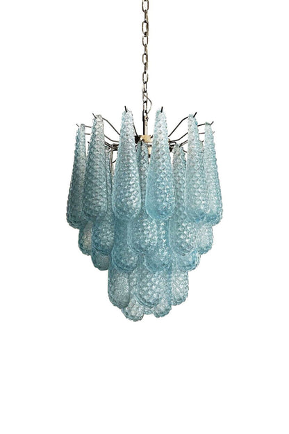 Vintage Italian Blue Art Teardrop Chandelier | morylighting