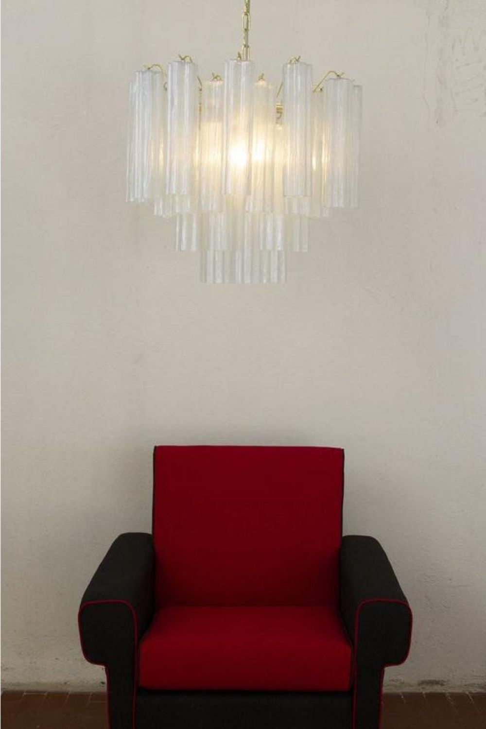 1990s Vintage Italian Opaline Glass Pendant Light - view 2 | morylighting