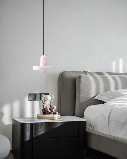 White Alabaster Kitchen Island Pendant Lamp