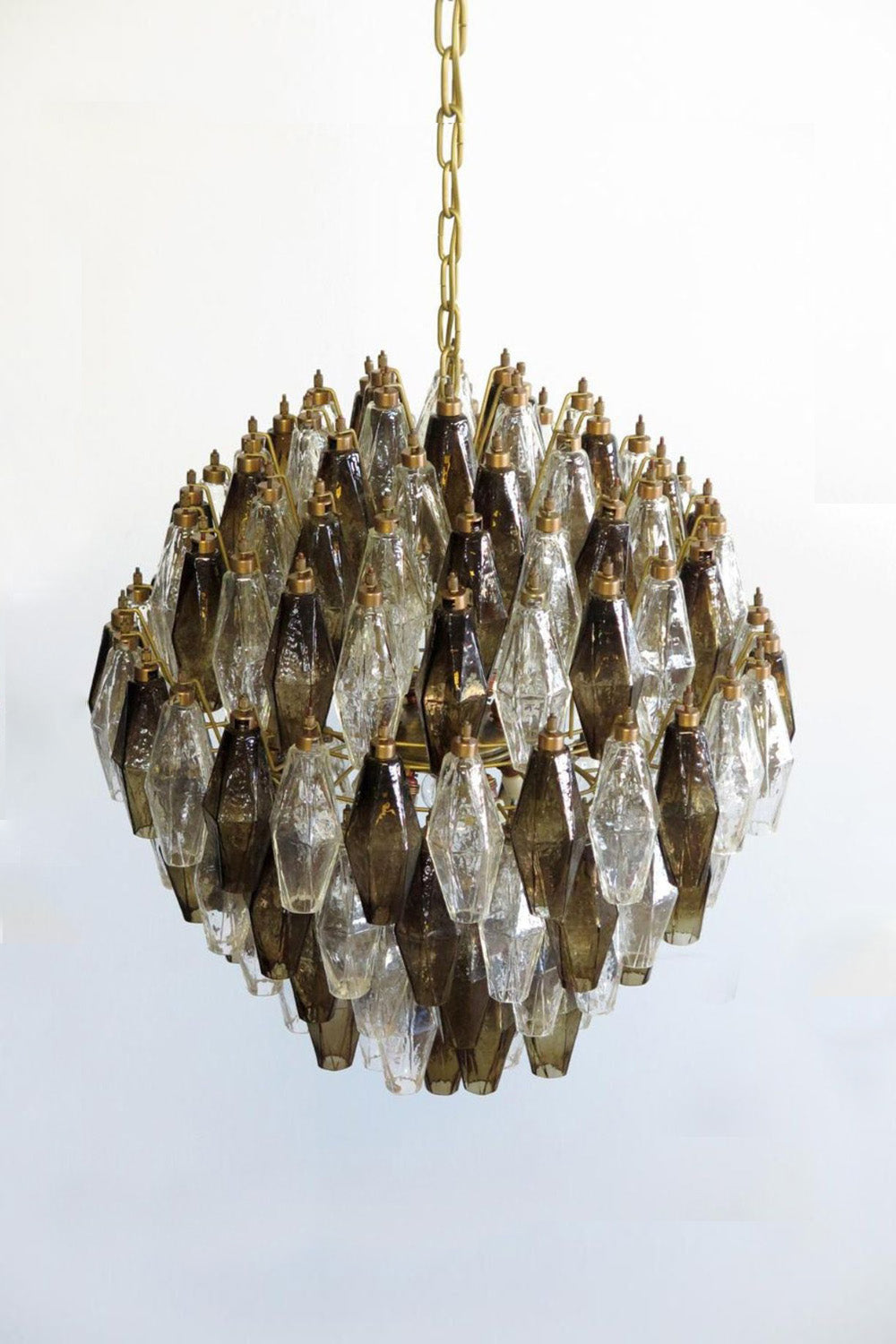 Art Poliedri Smoked Globe Chandelier - view 3 | morylighting