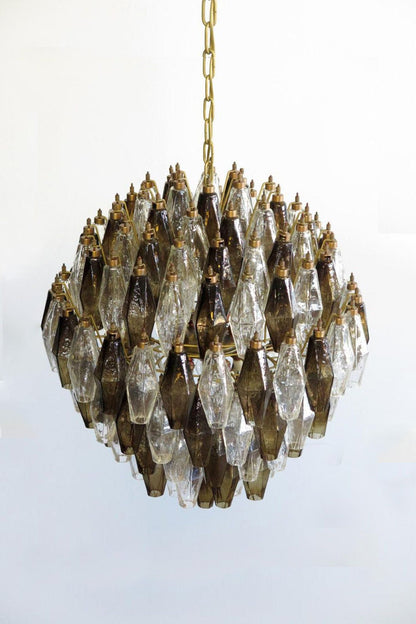 Art Poliedri Smoked Globe Chandelier - view 3 | morylighting