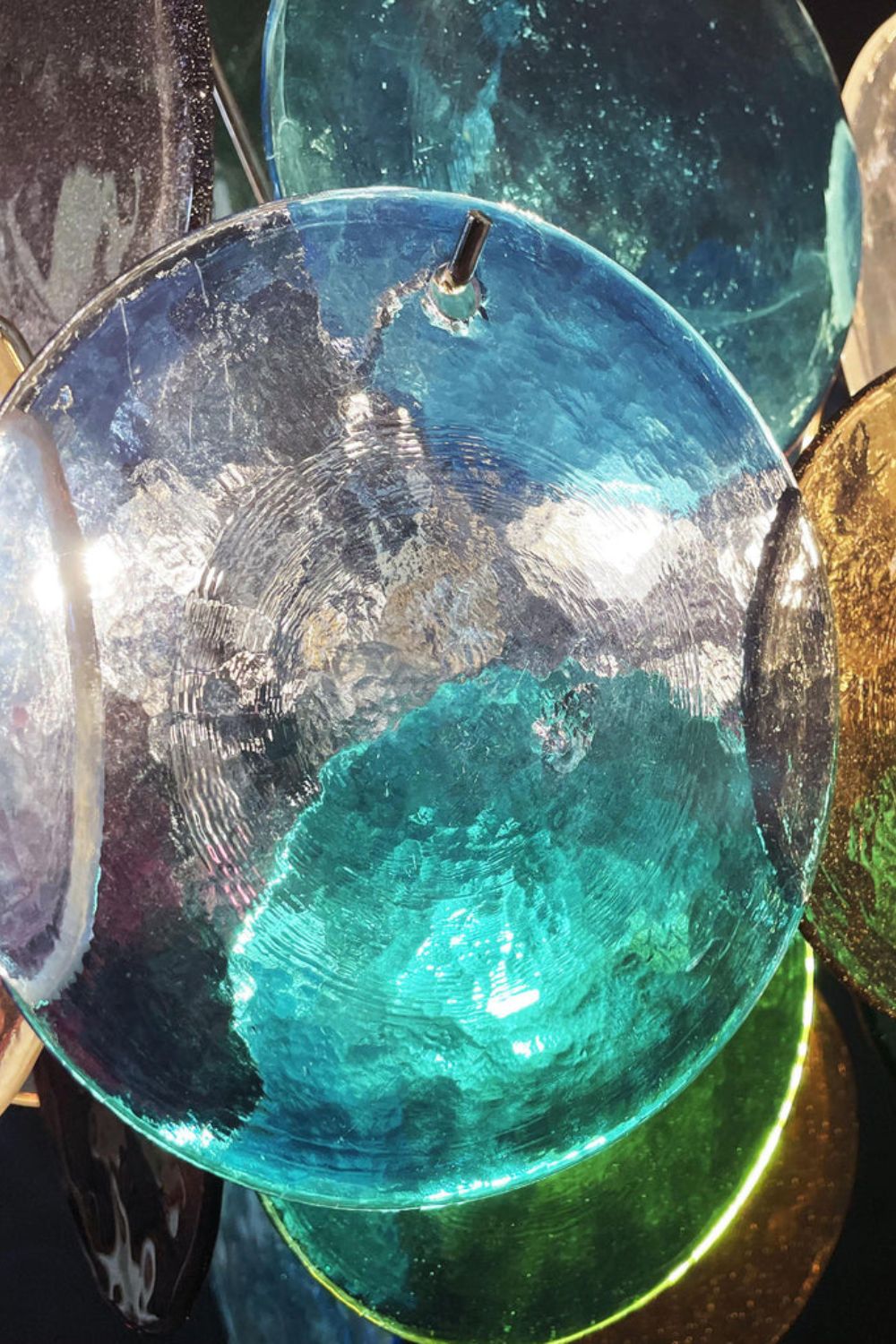 Art Glass Disc Pendant Light - view 14 | morylighting