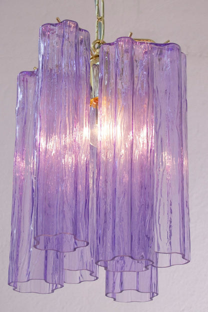 Italian Art Style Purple Tronchi Chandelier - view 6 | morylighting