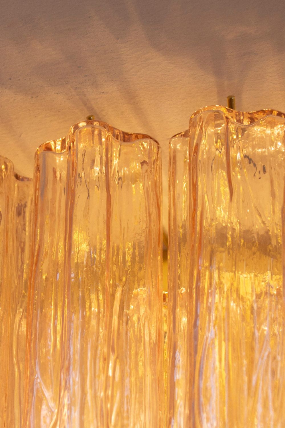 Large Pink Art Glass Tronchi Ceiling Light - view 9 | morylighting