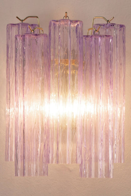 Handcrafted Art Violet Glass Wall Lamp - view 6 | morylighting