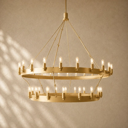 Caminon Vintage 2-Tier Round Chandelier