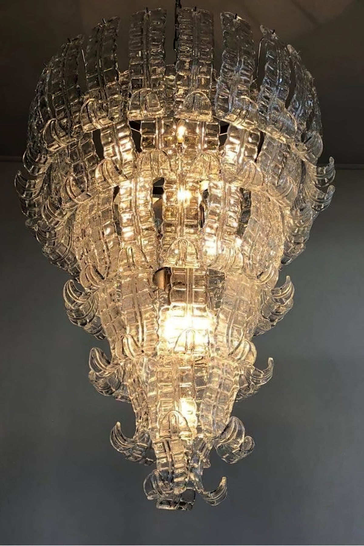 Grand Art Felci Leaf Glass Chandelier - view 7 | morylighting