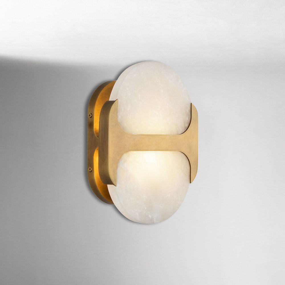 Hopkins Alabaster Sconce 9"–17"