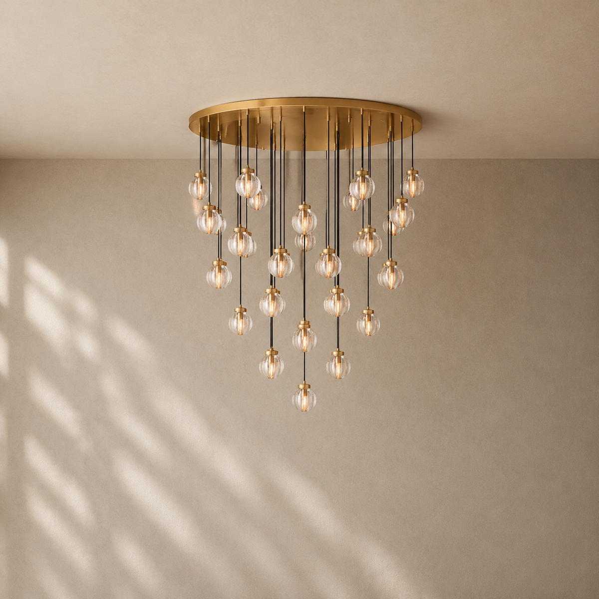 Pearly Round Chandelier