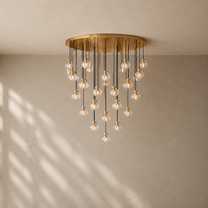 Pearly Round Chandelier