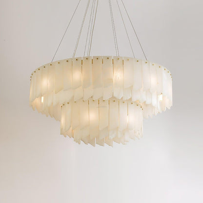 Alabaster Cascade Tiered Chandelier 27.6