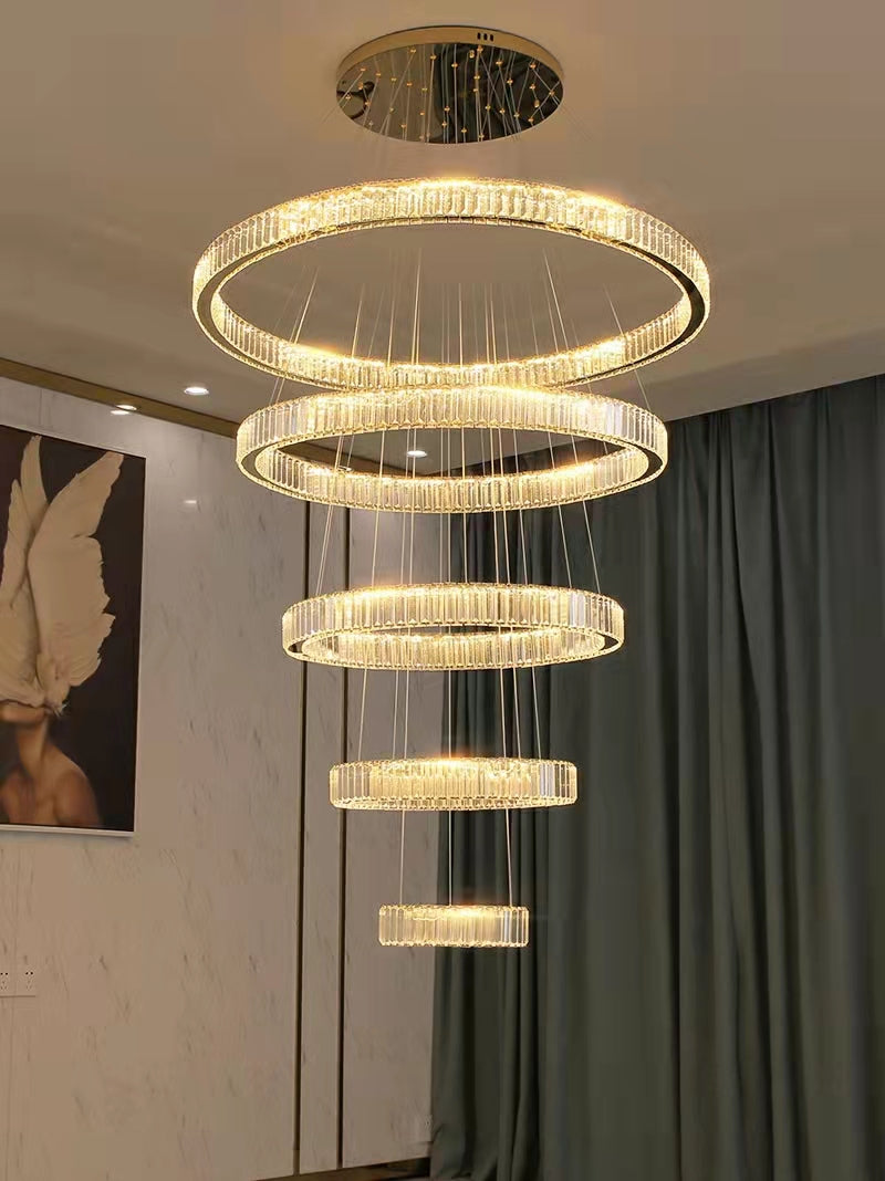Morylighting Radiant Aura Round LED Chandelier - Background Shot