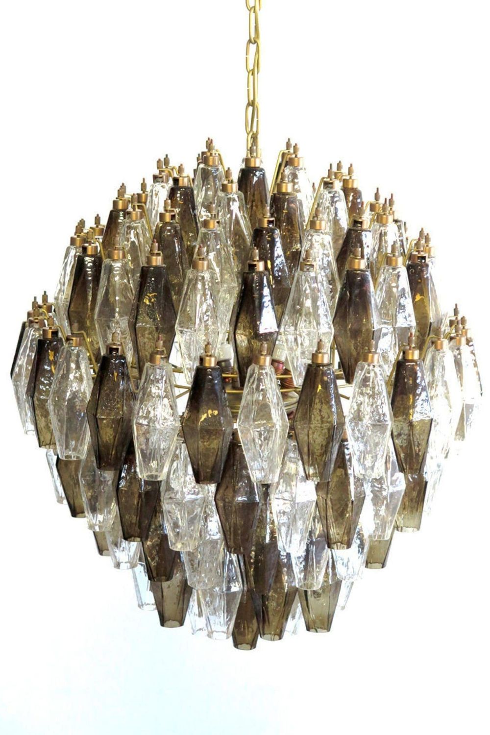 Art Poliedri Smoked Globe Chandelier - view 7 | morylighting