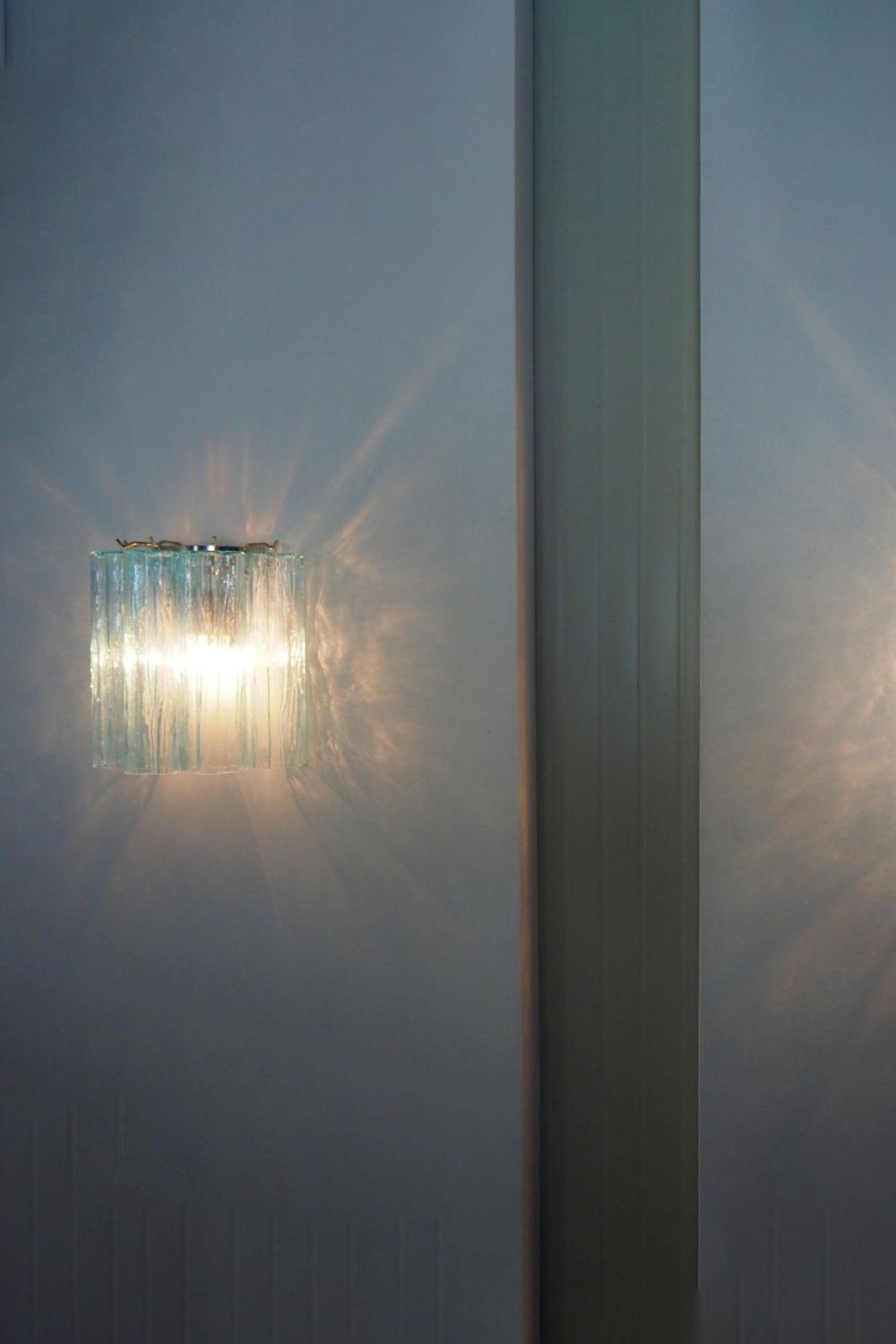 Blue Art Glass Tube Wall lamp - view 3 | morylighting