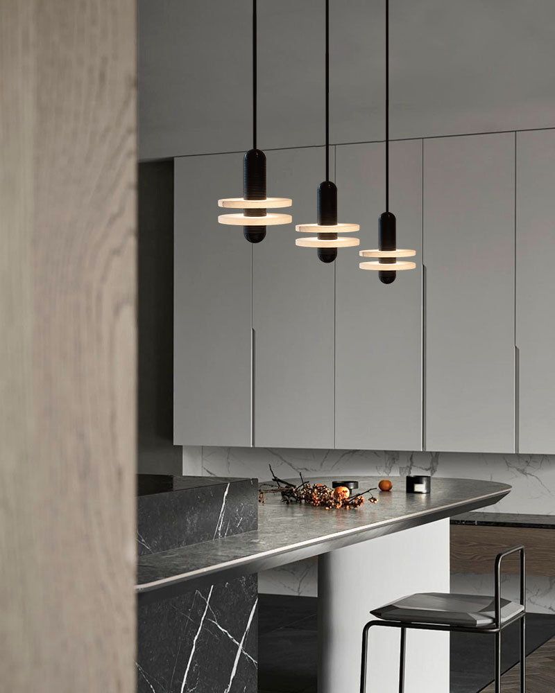 Alabaster Modern Marble Ring Pendant Light