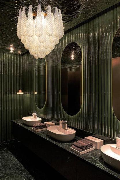 Murano Honeycomb Glass Chandelier - morylighting