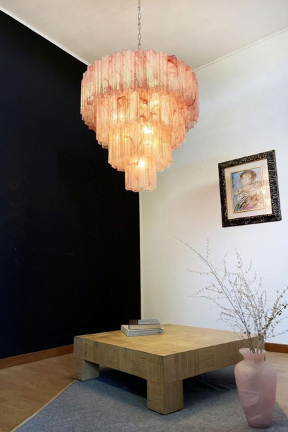Art red cloud glass multi-layer chandelier - view 8 | morylighting