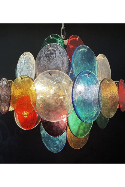 Art Glass Disc Pendant Light - view 9 | morylighting
