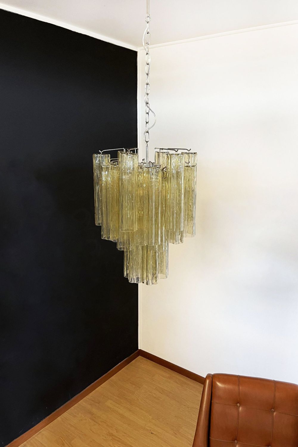 Amber Art Crystal Tube Chandelier - view 8 | morylighting