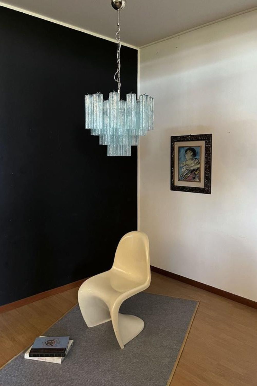 1990s Art blue glass tube chandelier - view 7 | morylighting