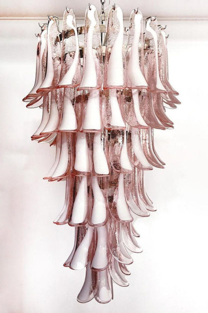 Italian Vintage Pink Spiral Art Chandelier - view 5 | morylighting