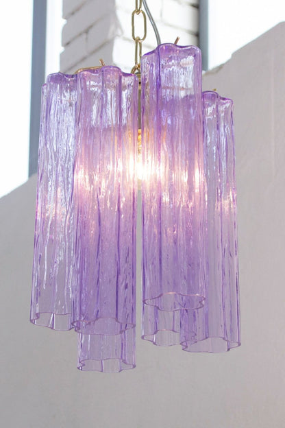 Italian Art Style Purple Tronchi Chandelier - view 8 | morylighting