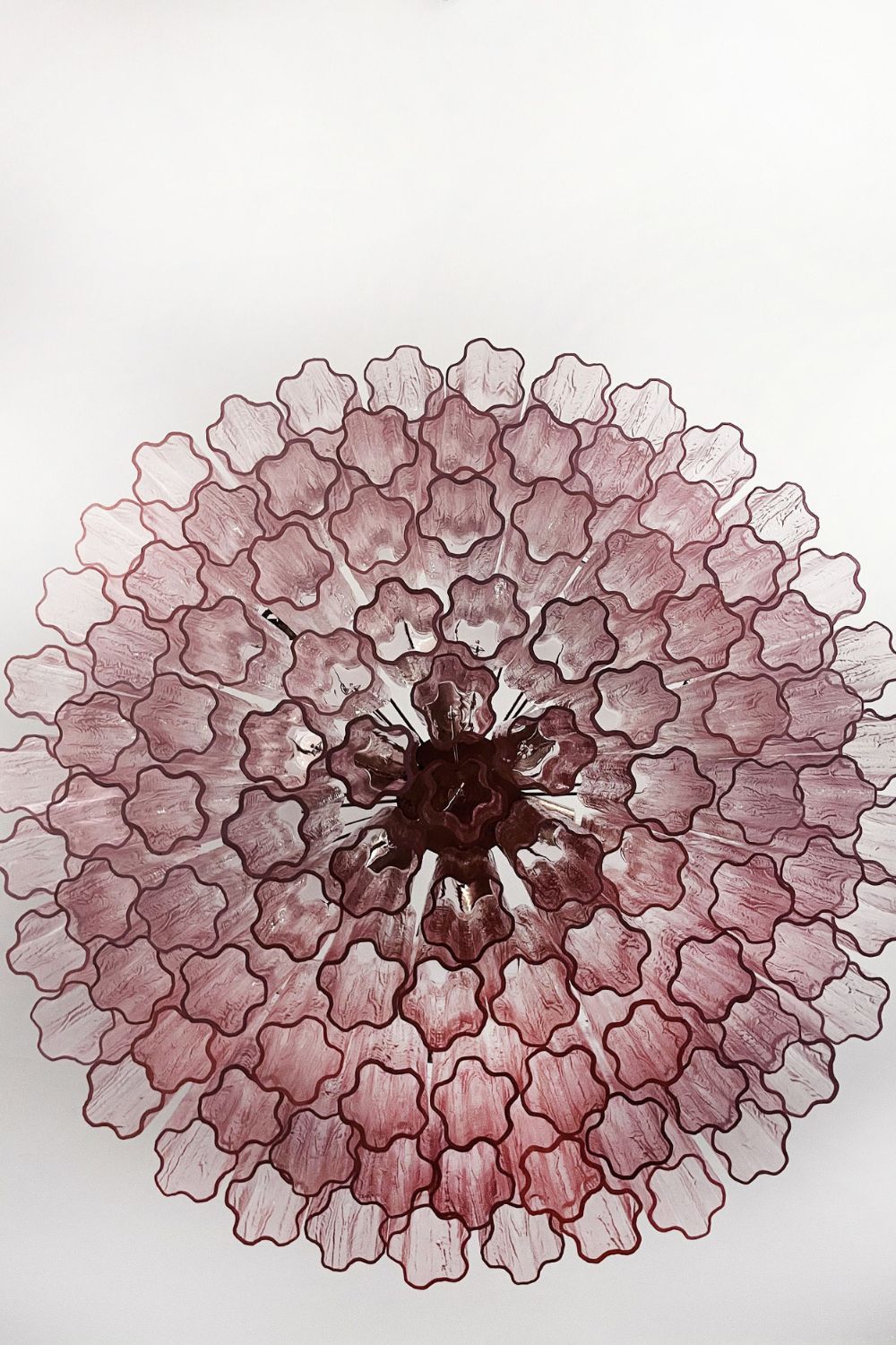 Pink Art Glass Tube Chandelier - view 10 | morylighting