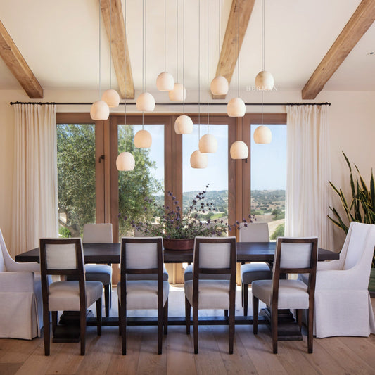 Arica Alabaster Linear Chandelier