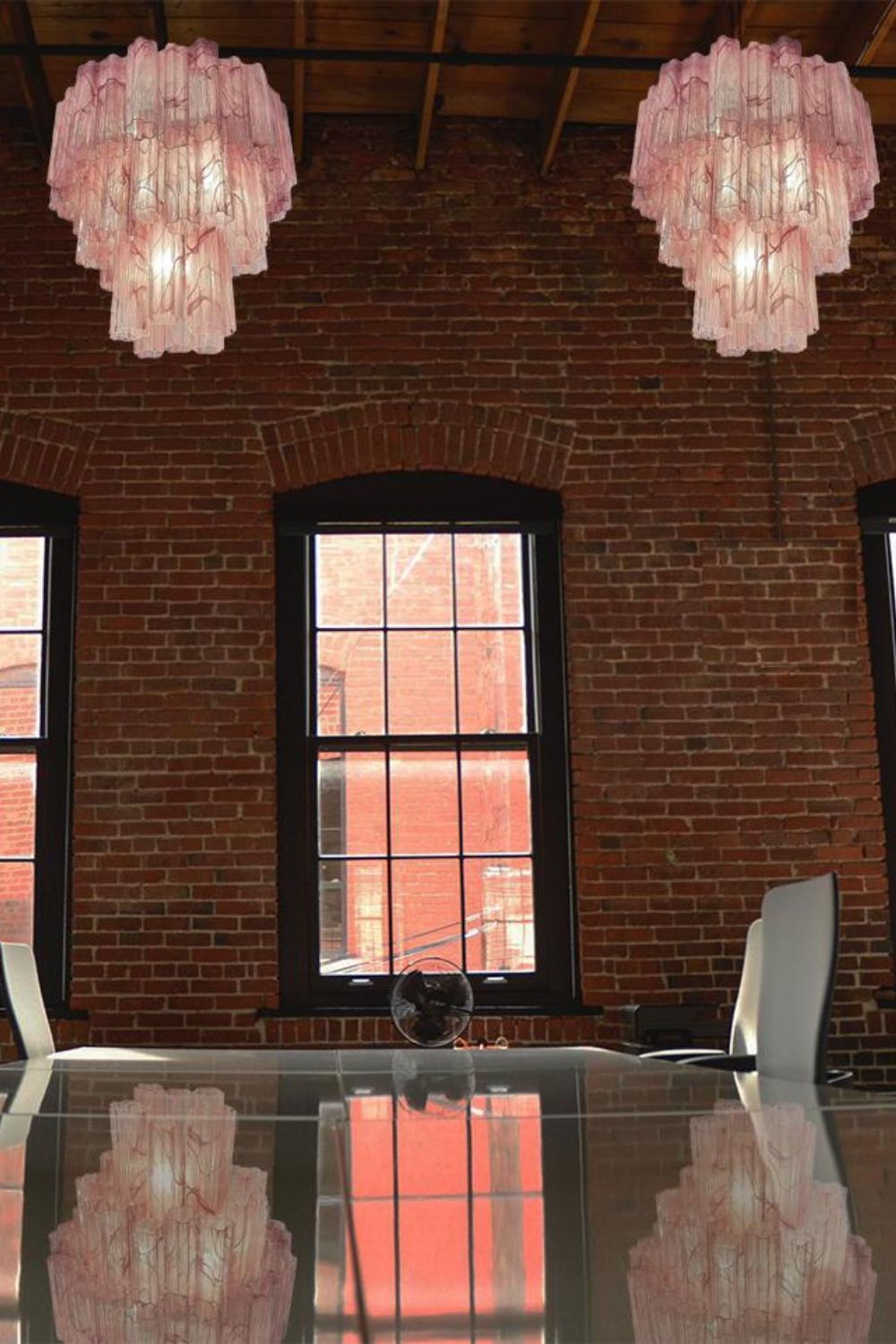 Ruby Glow Art Three-Tier Glass Chandelier - view 7 | morylighting