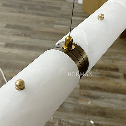 Alabaster Magnificence Art Linear Chandelier