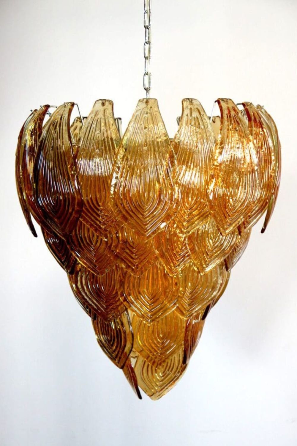 Art Style Amber Felci Glass Chandelier - view 10 | morylighting