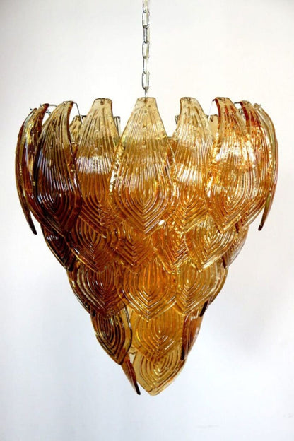 Art Style Amber Felci Glass Chandelier - view 10 | morylighting