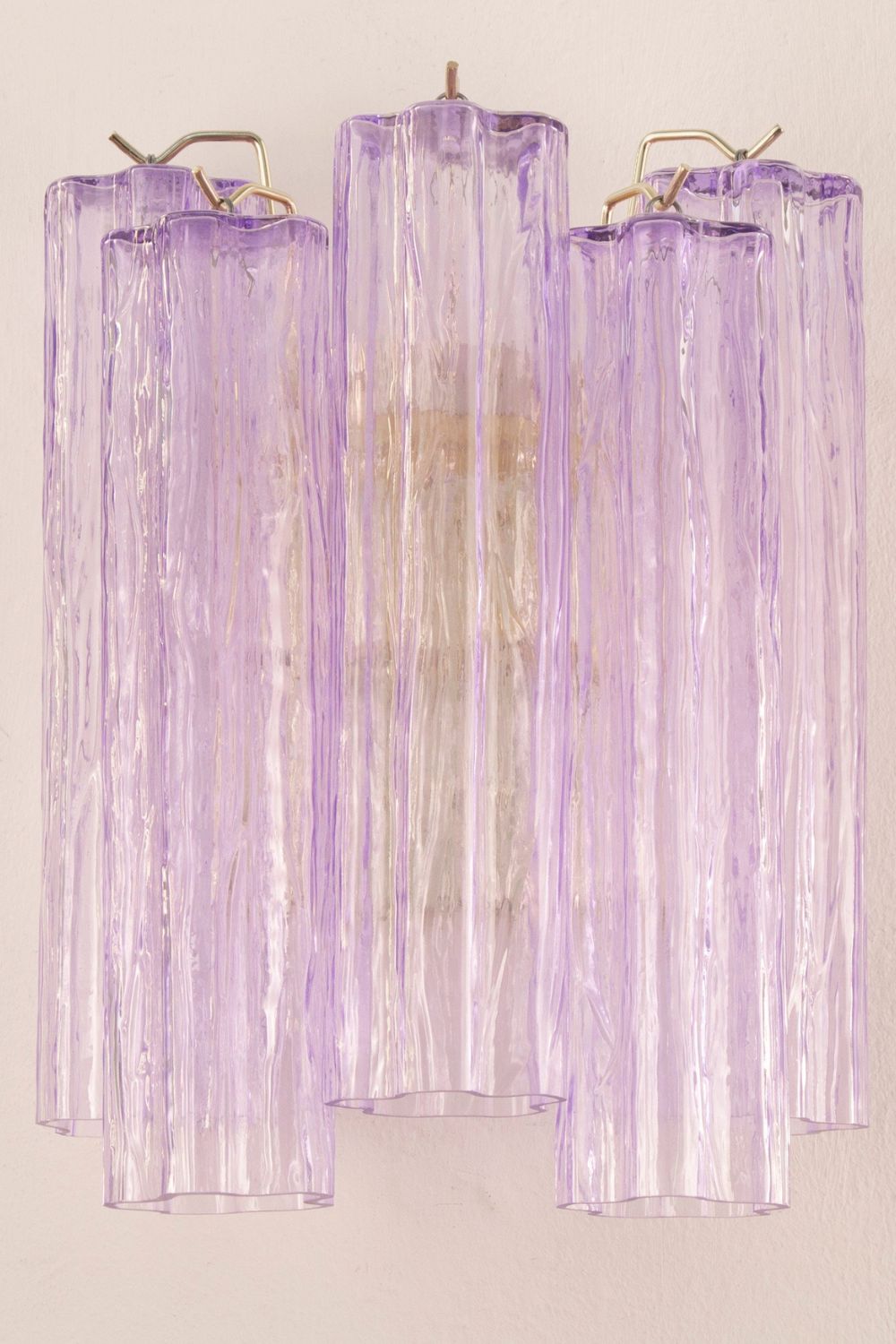 Handcrafted Art Violet Glass Wall Lamp - view 7 | morylighting