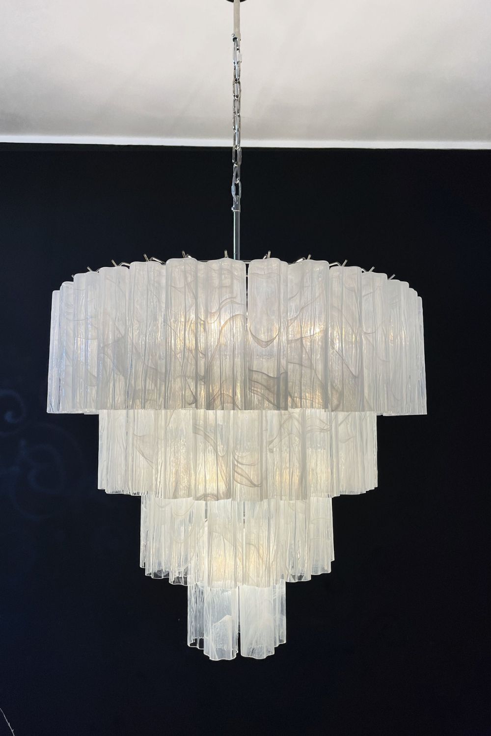 Art White Glass Tube Chandelier – 78 Pieces - view 10 | morylighting