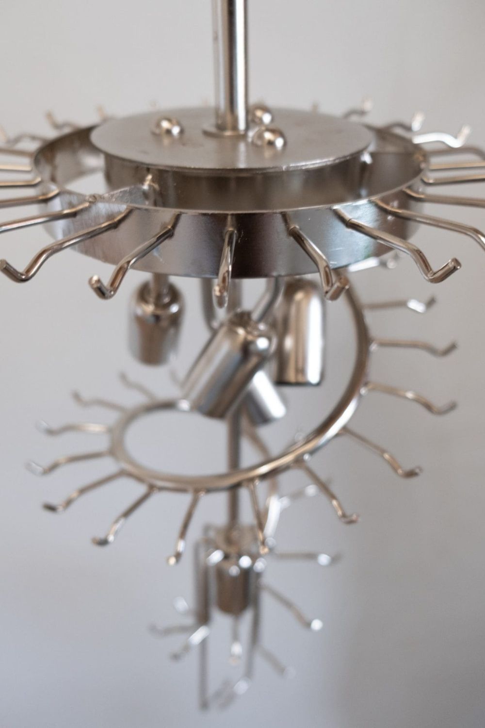 Pink Art Glass Prism Spiral Chandelier - view 9 | morylighting