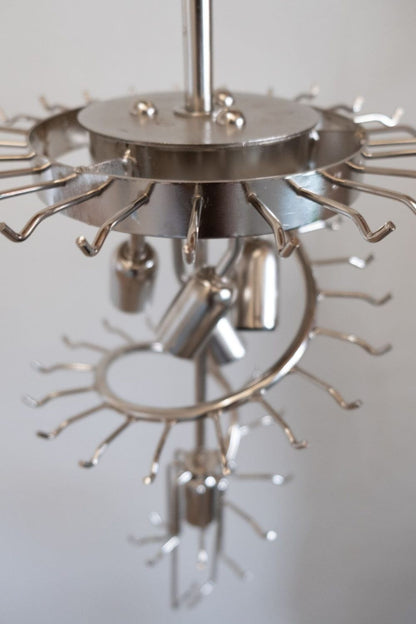 Pink Art Glass Prism Spiral Chandelier - view 9 | morylighting