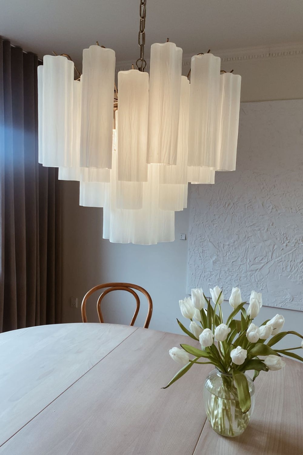 Art Opal Tube  Chandelier - 36 tubes - view 3 | morylighting