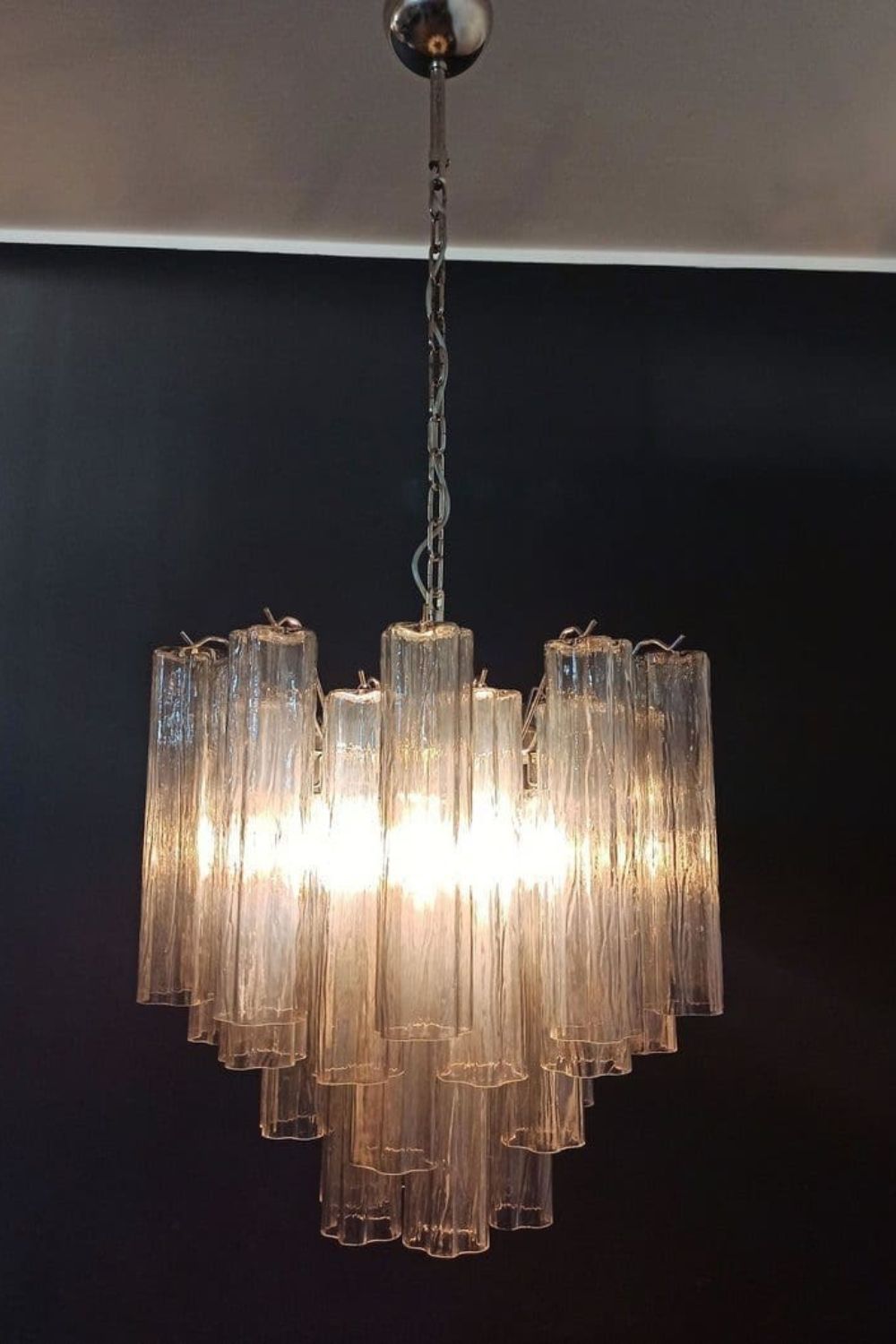 Smoked Art Glass 36-Tube Chandelier - view 3 | morylighting