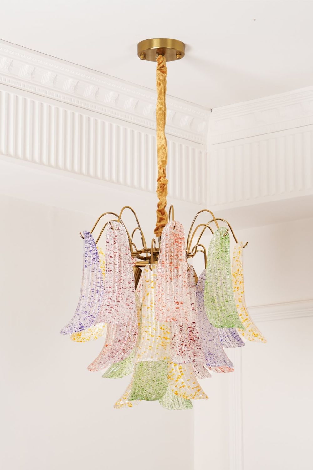 Mazzega Art colorful glass chandelier - view 3 | morylighting