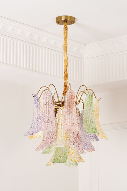 Mazzega Art colorful glass chandelier - view 3 | morylighting