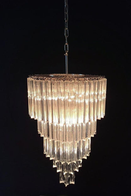 Transparent Art Glass Prism Tiered Chandelier - view 4 | morylighting