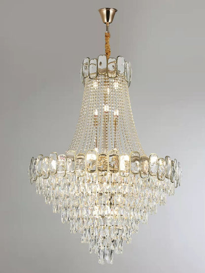 Morylighting Grand Radiance Round K9 Crystal Chandelier - Background Shot
