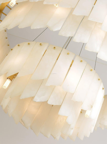 Alabaster Cascade Tiered Chandelier 27.6