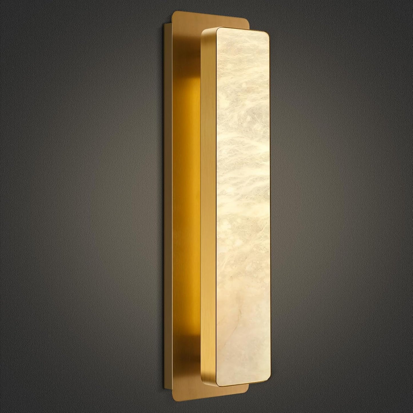 Melange Alabaster Rectangle Wall Sconces 20"